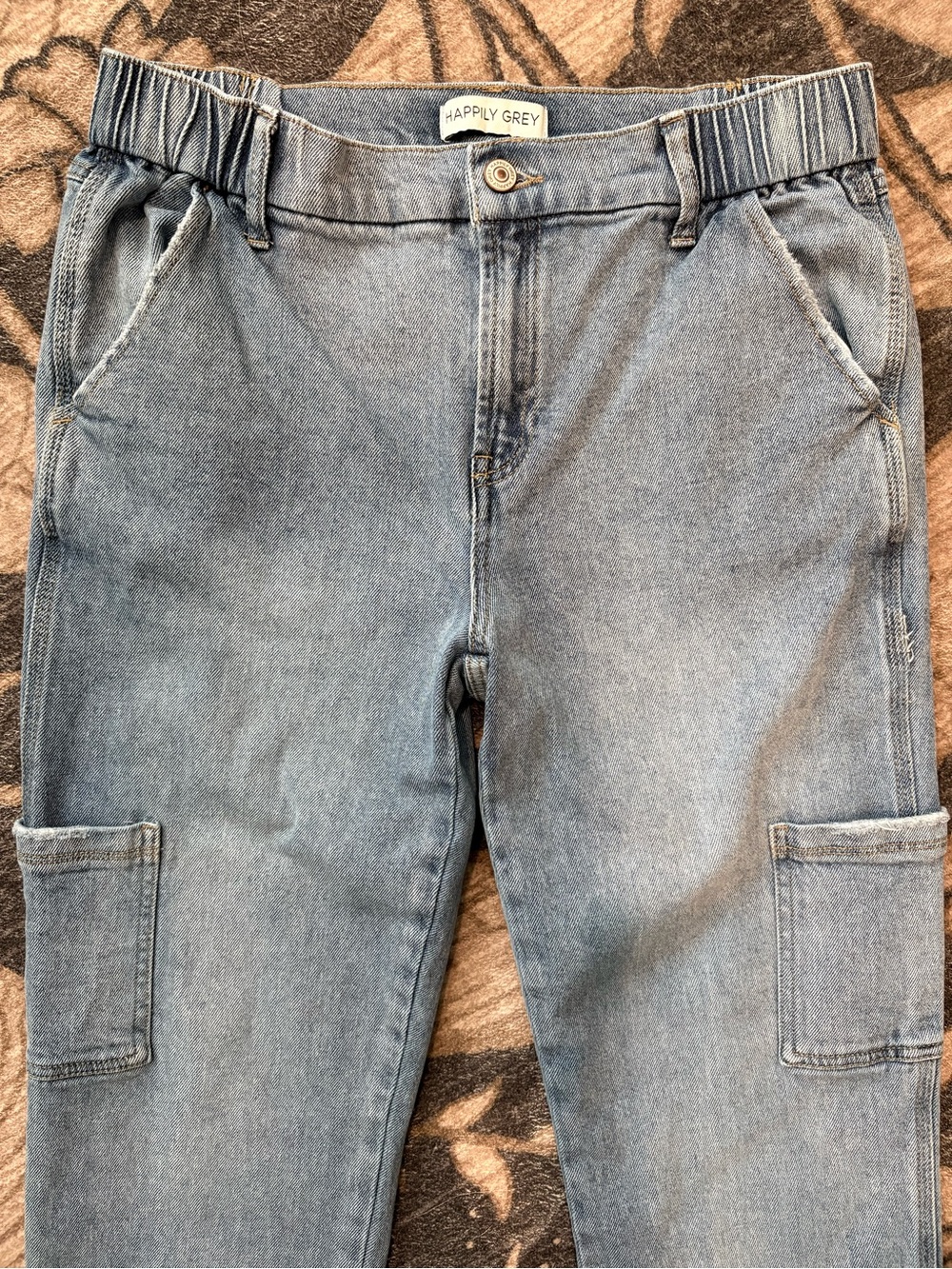 Happily Greg Cargo Denim Jeans - Light Blue - Picture 3 of 7